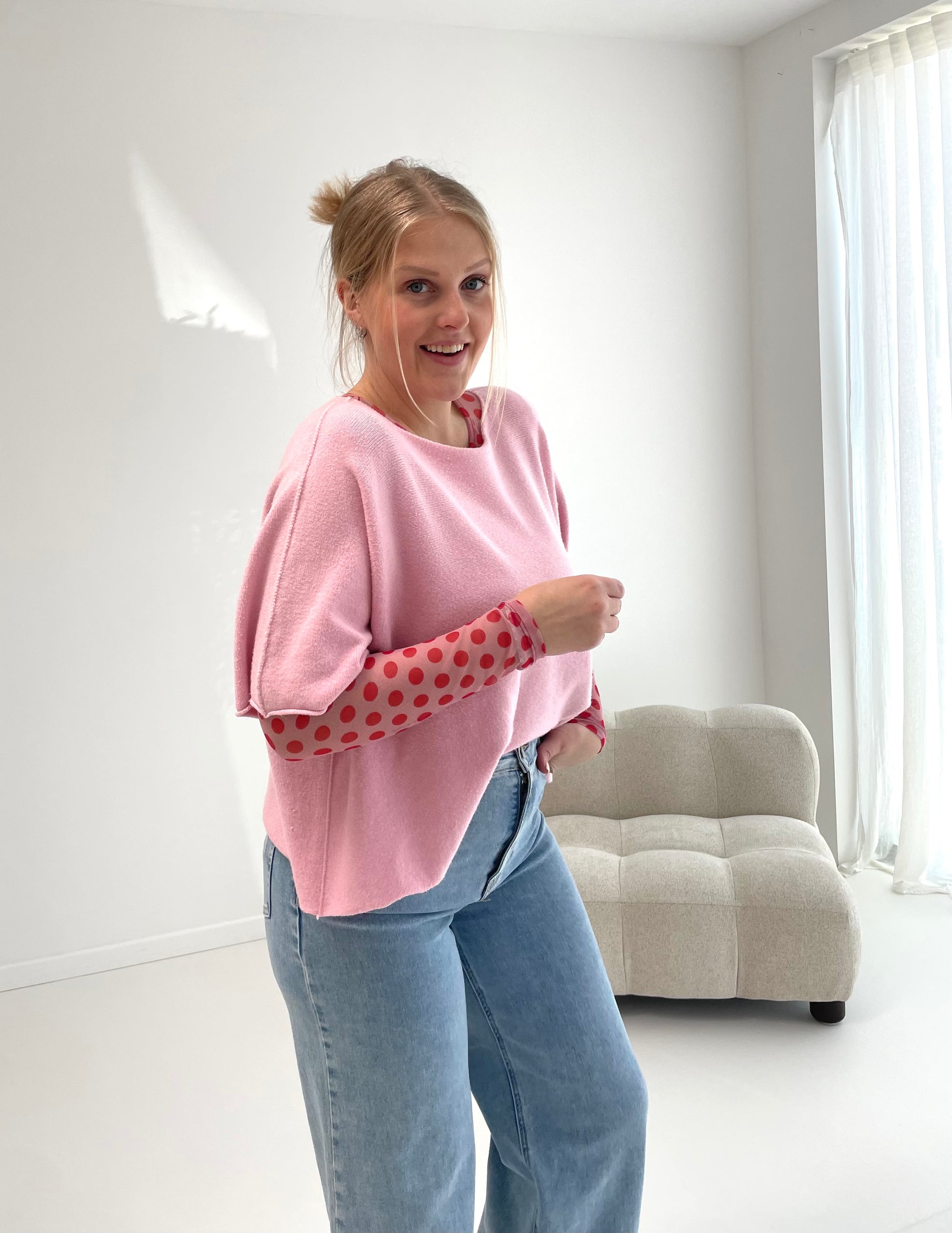 Baby pink knit