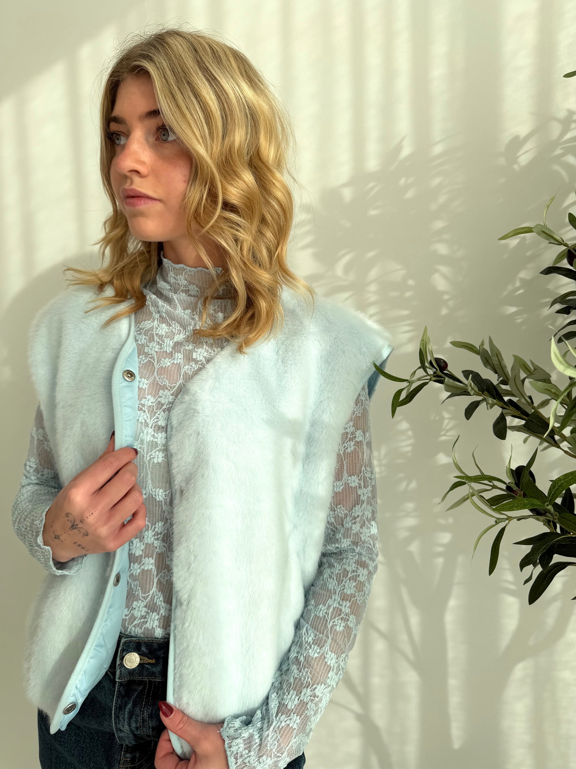 Sky lace top